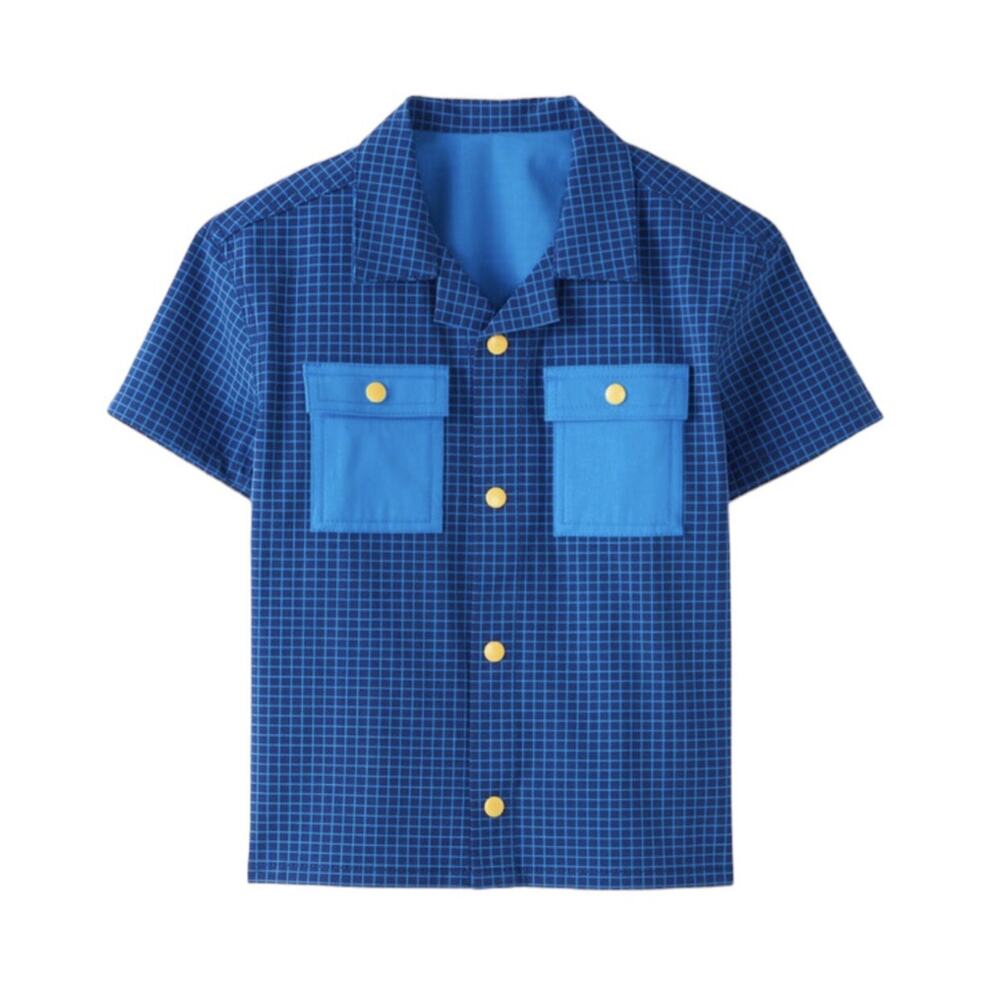 Hanna Andersson NWT Navy Colorblock Button Down Camp Shirt. Size 4. New in bag!
